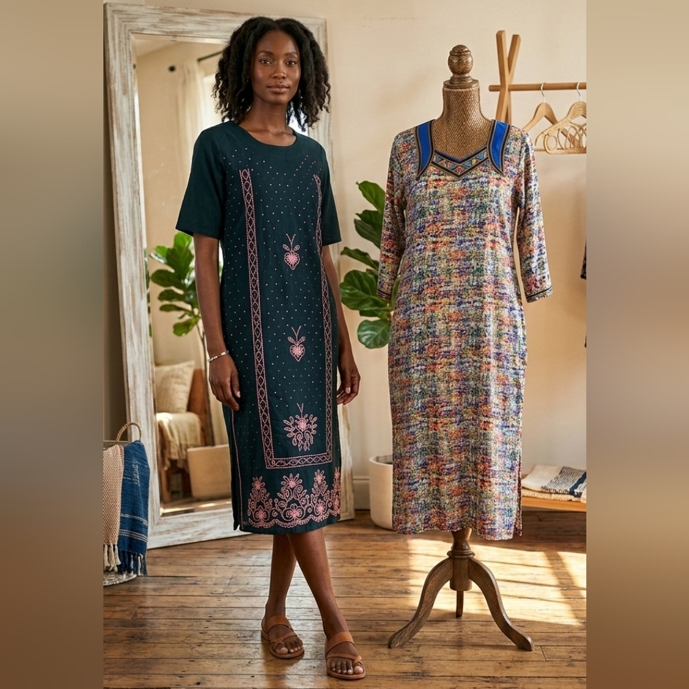 Set Of 2 Multicolor Dresses